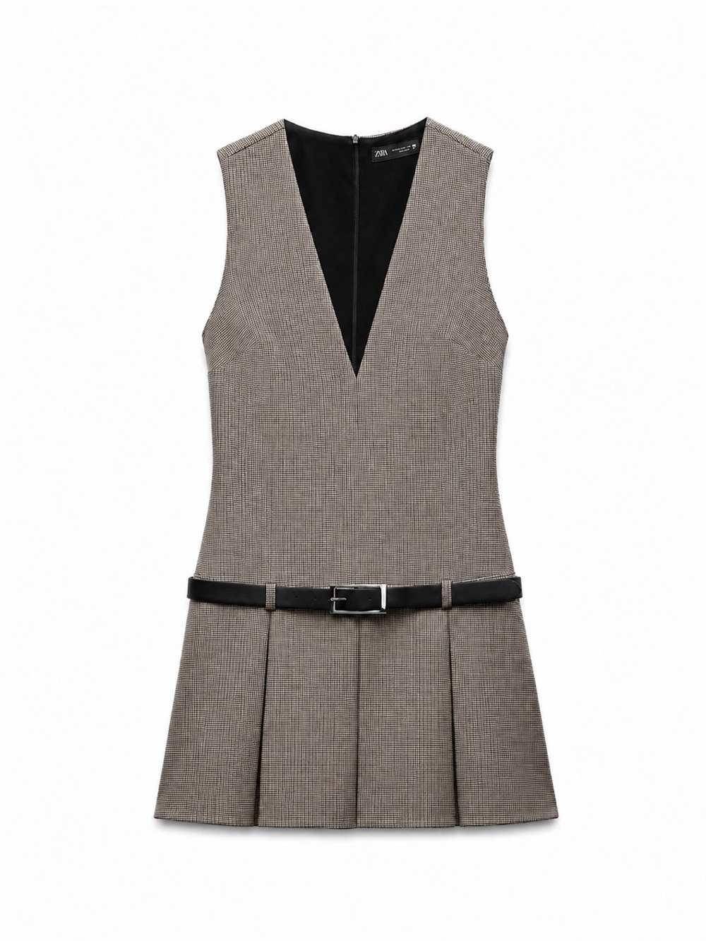 ZARA Belted Box Pleat Dress